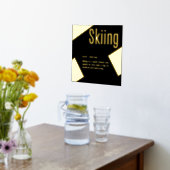 Real Foil SKIING Definition FUNNY Ski Word Art Foliendrucke (Ablage(Küche))