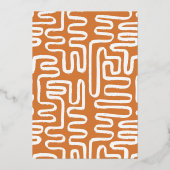 Real Foil Sunshine Boho Gender Neutral Baby Dusche Folieneinladung (Rückseite)