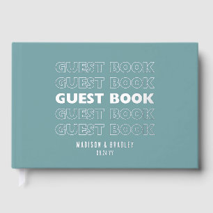Real Foil Trendy Modern Typografy Wedding Gästebuch