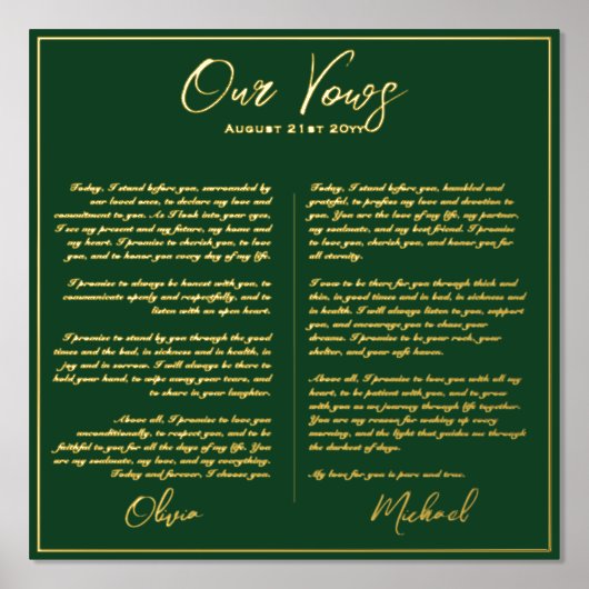 Real Foil Unsere WEDDING VOWS Neugier Mr. Foil P. Foliendrucke (Vorderseite)