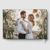 Real Foil Wedding Foto Personalisierte Namen Gästebuch (Rückseite)