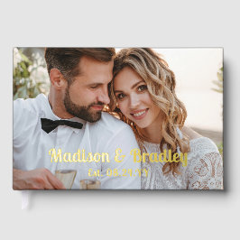 Real Foil Wedding Foto Personalisierte Namen Gästebuch