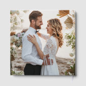 Real Foil Wedding Foto Personalisierte Namen Gästebuch (Rückseite)