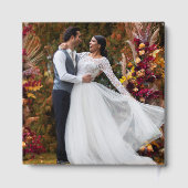 Real Foil Wedding Foto Personalisierte Namen Gästebuch (Rückseite)