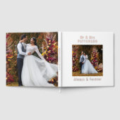 Real Foil Wedding Foto Personalisierte Namen Gästebuch (Voll)