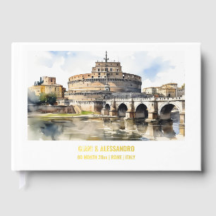 Real folie Castel Sant'Angelo Rom Aquarellfarben Gästebuch