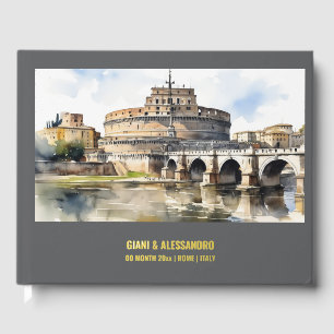 Real folie Castel Sant'Angelo Rom Aquarellfarben Gästebuch