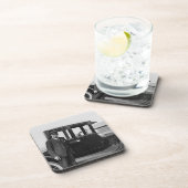 Real Foto Antiker Wagen mit Besitzer Getränkeuntersetzer (Rechte Seite)