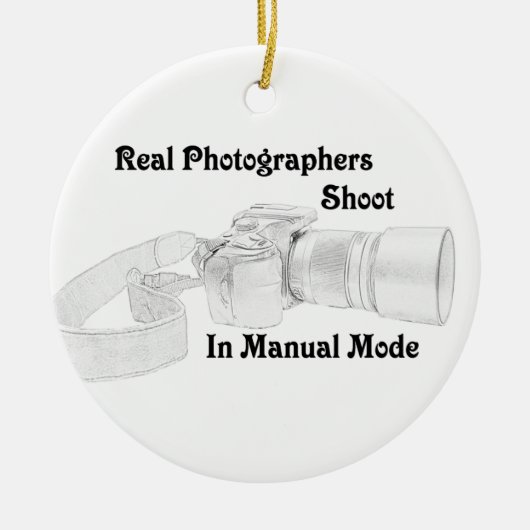 Real Fotografen Keramik Ornament (Vorne)