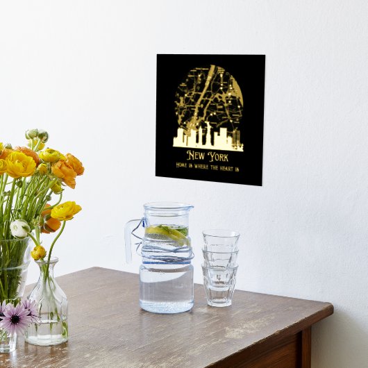 Real Fox NEW YORK Street Karte Foliendrucke (Ablage(Küche))