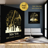 Real Fox NEW YORK Street Karte Foliendrucke