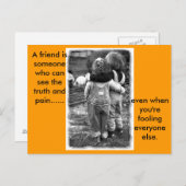 real_friends, Ein Freund.. Postkarte (Vorne/Hinten)