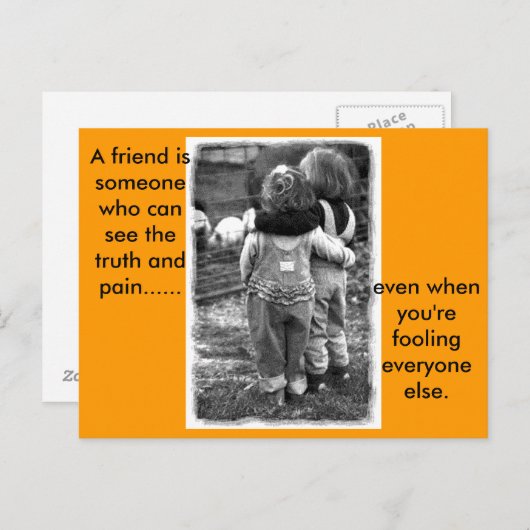 real_friends, Ein Freund.. Postkarte (Vorne/Hinten)