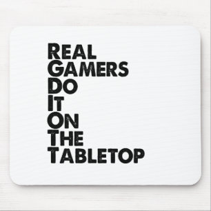 Real Gamers Black Mousepad