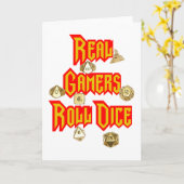 Real Gamers Roll Dice Karte (Gelbe Blume)