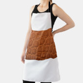 Real genuine tan brown alligator leather texture, schürze (InSitu)
