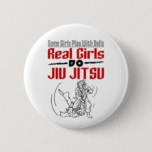 Real Girls Do Jiu Jitsu BJJ Jiujitsu Women Button