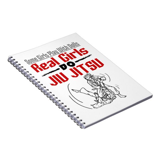 Real Girls Do Jiu Jitsu BJJ Jiujitsu Women Notizblock (Rechte Seite)