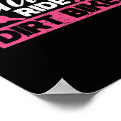 Real Girls fahren mit dem Motocross Poster (Ecke)