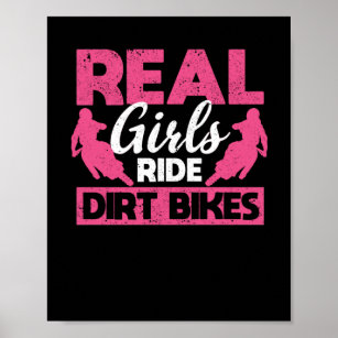 Real Girls fahren mit dem Motocross Poster