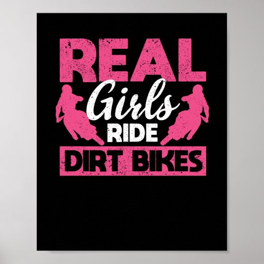 Real Girls fahren mit dem Motocross Poster (Vorne)