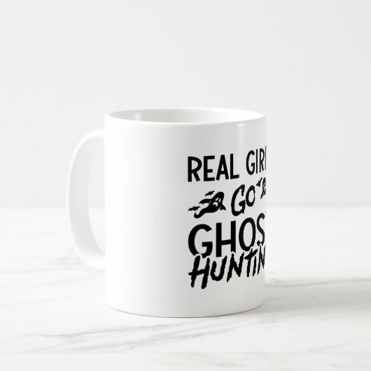 Real Girls Go Ghost Hunting Ghost Hunter Spooky Kaffeetasse (Vorderseite Links)