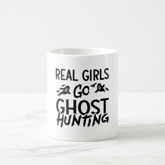 Real Girls Go Ghost Hunting Ghost Hunter Spooky Kaffeetasse (Mittel)