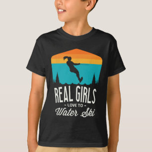 Real Girls Liebe zum Wasserski Skifahrer Funny Wa T-Shirt