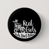 Real Girls Ride Dirt Bikes Design Funny Gift Button (Vorderseite)