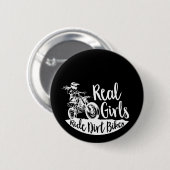 Real Girls Ride Dirt Bikes Design Funny Gift Button (Vorne & Hinten)