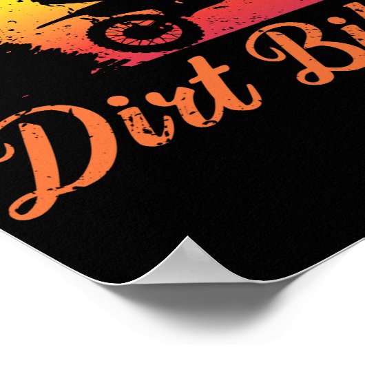 Real Girls Ride Dirt Bikes Motocross Poster (Ecke)