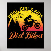 Real Girls Ride Dirt Bikes Motocross Poster (Vorne)