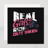 Real Girls Ride Dirt Bikes Motorrad Motocross Gi Einladung (Vorne/Hinten)