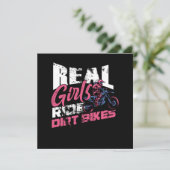 Real Girls Ride Dirt Bikes Motorrad Motocross Gi Einladung (Stehend Vorderseite)