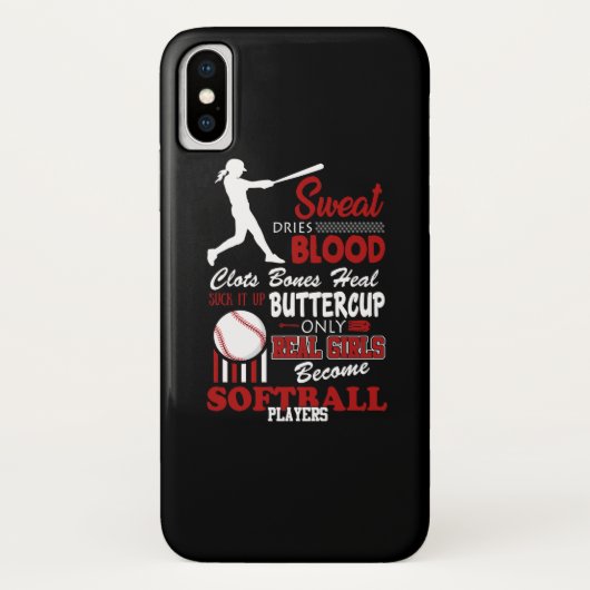 Real Girls werden Softball-Spieler-Geschenk Case-Mate iPhone Hülle (Rückseite)