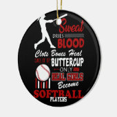 Real Girls werden Softball-Spieler-Geschenk Keramik Ornament (Links)
