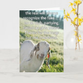 Real Goat greeting card Karte (Gelbe Blume)