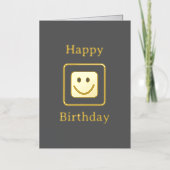 Real Goil Foil Smile Birthday Card (Vorderseite)