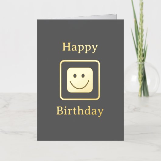 Real Goil Foil Smile Birthday Card (Vorderseite)