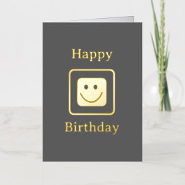 Real Goil Foil Smile Birthday Card
