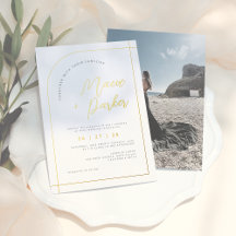 Real Gold Arch Elegantes Typografie Foto Hochzeit