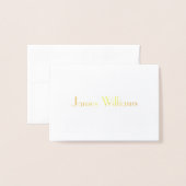 Real Gold Art Deco Hochzeitsplatz Folienkarte (Rückseite mit Umschlag)