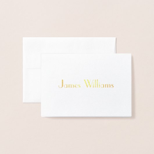 Real Gold Art Deco Hochzeitsplatz Folienkarte (Rückseite mit Umschlag)