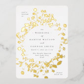 REAL Gold Circle Dried Wildflower Abundance Folieneinladung (Vorderseite)