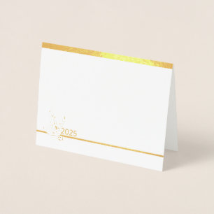 Real Gold Foil 2025 Personalisierte Mitteilungskar Folienkarte