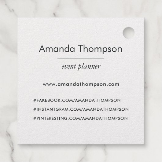 Real Gold Foil Ananas Party Planer Geschenkanhänger (Rückseite)