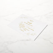 Real Gold Foil Blätter Elegante Hochzeit UAWG Folie Einladungspostkarte (Gedreht)