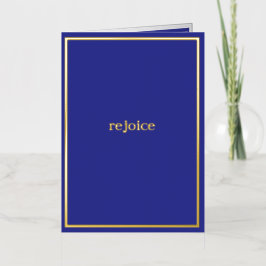 Real Gold Foil Custom Blue Folgekarte