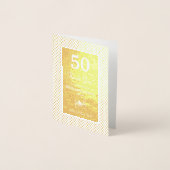 Real Gold Foil Dots 50 Jahre Danke Folienkarte (Vorderseite)