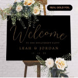 REAL Gold Foil Elegantes Engagement Willkommen Foliendrucke<br><div class="desc">REAL Gold Foil Elegante Engagement Party Willkommensfolien Prints</div>